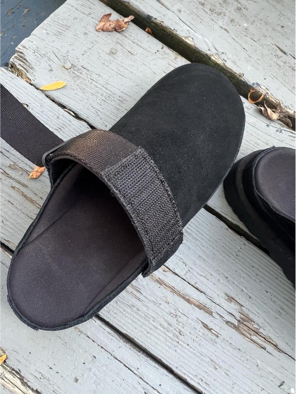 UGG Womens Goldenstar Clog Shoes Sz 8 EUR 39 Black Adjustable Strap GENUINE - Picture 4 of 9